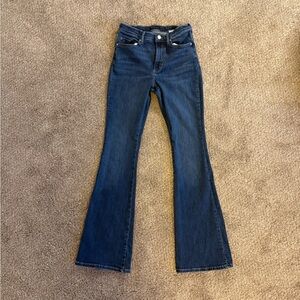 Womens Banana Republic Dark Blue Flare Jeans